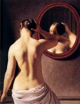 尅裡斯托弗 威廉 埃尅斯貝爾 Woman Standing In Front Of A Mirror